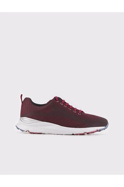 Cabani Knitwear Claret Red Lace-Up Men's Sports Shoes