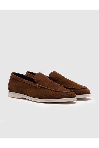 Cabani Men's Casual Suede Shoes - Genuine Leather Brown