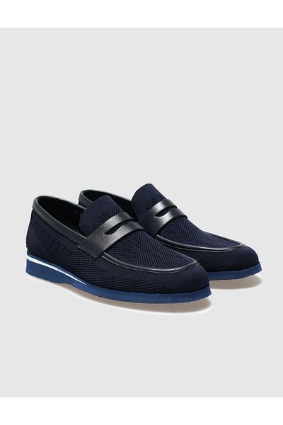 Cabani Knitwear Navy Blue Men's Casual Shoes