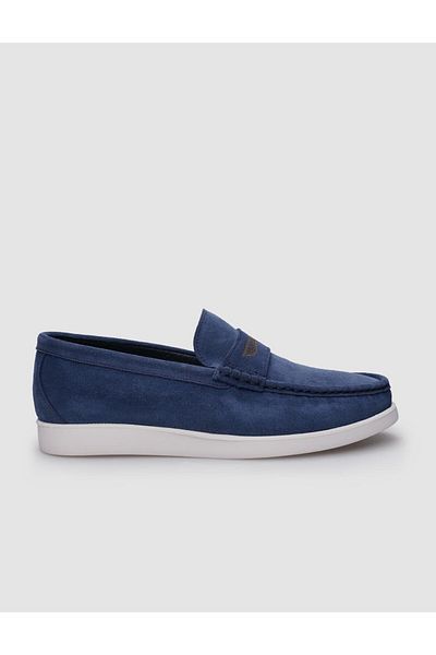 Cabani Pantofi casual pentru bărbați - 100% piele naturală, piele de căprioară albastră