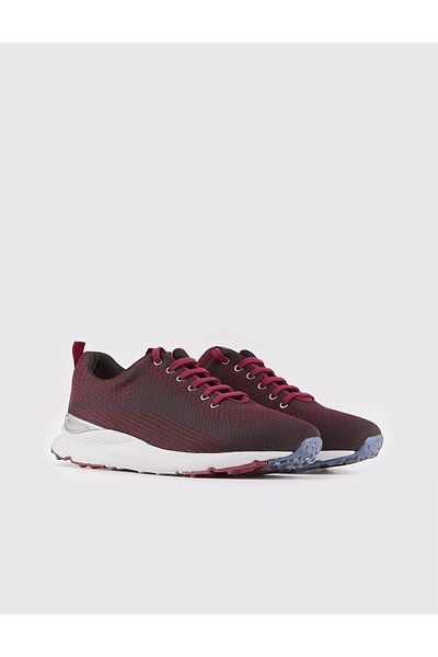 Cabani Knitwear Claret Red Lace-Up Men's Sports Shoes