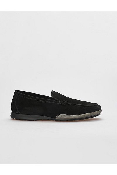 Cabani Genuine Leather Black Suede Men's Casual Shoes