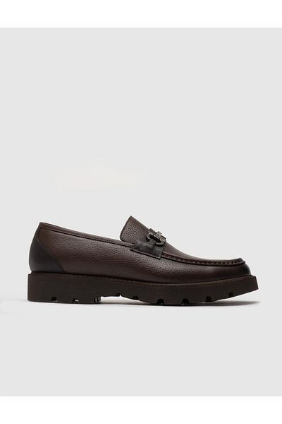 Cabani Furry Genuine Leather Brown Men's Casual Shoes