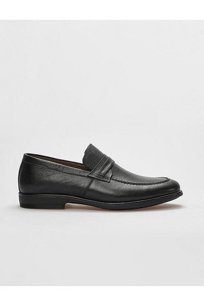 Cabani Genuine Leather Black Men's Classic Shoes