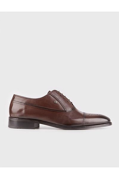 Cabani Genuine Leather Neolite Sole Brown Laced Men's Classic Shoes