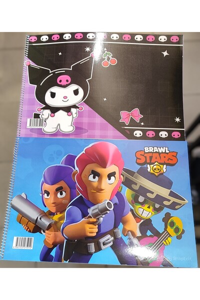 bundle island Caiet ilustrat Kuromi și Brawlstars 35cm*25cm (2 bucăți)