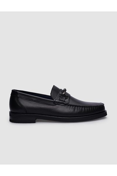 Cabani Black Genuine Leather - 100% Buckle Men's Classic Shoes