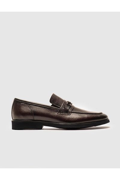 Cabani Genuine Leather Brown Men's Classic Shoes