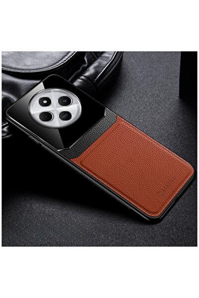 Zebana حافظة جلدية متوافقة مع هاتف Xiaomi Redmi 14C مع عدسة Zebana باللون البني