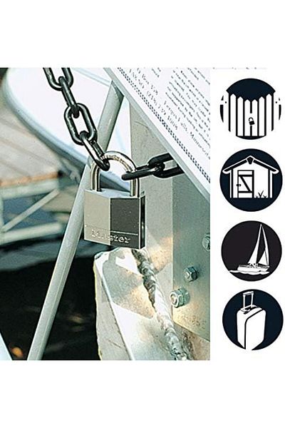 STOREMAX Ntwork Lock – 639Eurdlj – Padlock Chrome Plated Brass 30 mm High Hanger Art 1087243