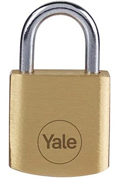 STOREMAX Buxystorem Y110B/20/111/1 - 20mm Brass Padlock - Standard Protection - Steel Ring - 3 Keys, Sa