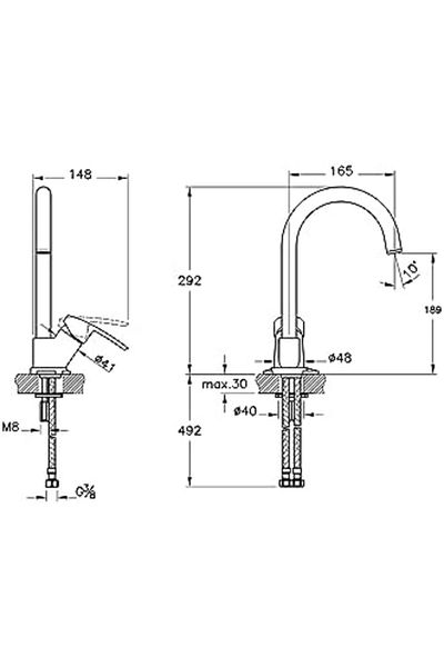 STOREMAX Mu-Artshop Alegria A42917 Sink Mixer, Chrome Tnca 871301