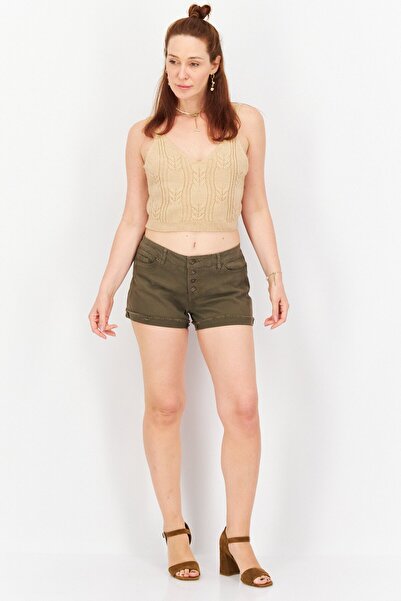 Jessica Simpson Women Plain Basic Shorts, Green