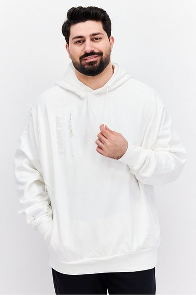adidas Men Sportswear Fit Long Sleeves Outdoor Hoodie, White