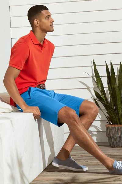 Tchibo Men Regular Fit Bermuda Shorts, Light Blue