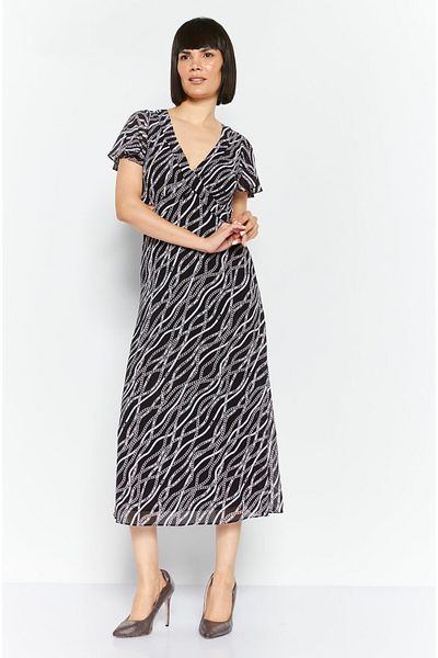 Michael Kors Women Allover Print Midi Dress, Black