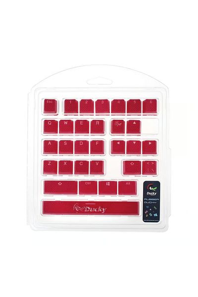 Ducky أغطية مفاتيح الألعاب المطاطية الحمراء