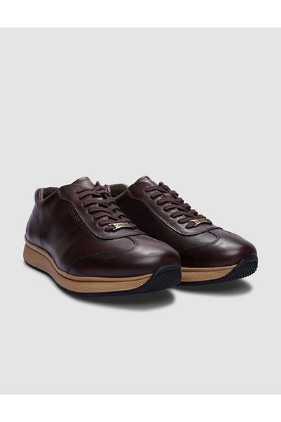 Cabani Brown Men's Sneakers - 100% Genuine Leather, Lace-up