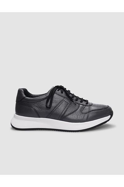 Cabani Genuine Leather Gray Lace-Up Men's Sports Shoes