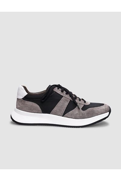 Cabani Genuine Leather Mink - Black Lace-Up Men's Sports Shoes