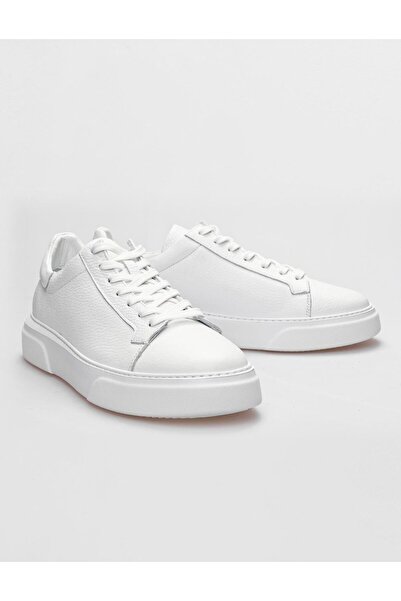 Cabani Pánské sportovní boty z pravé kůže Harrow bílé šněrovací