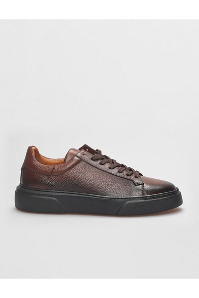 harrow Genuine Leather Tan Lace-Up Men's Sneaker Shoes