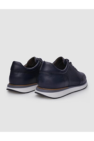 Cabani Ανδρικό αθλητικό παπούτσι με κορδόνια Navy Blue από 100% γνήσιο δέρμα