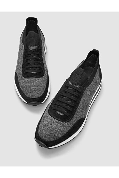 Cabani Triko Siyah Bağcıklı Erkek Spor Ayakkabı
