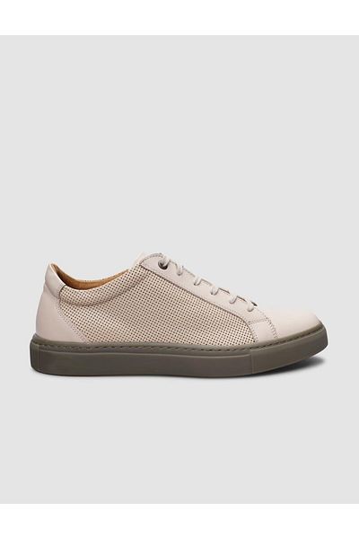 Cabani Beige Men's Sneakers - 100% Genuine Leather, Lace-up
