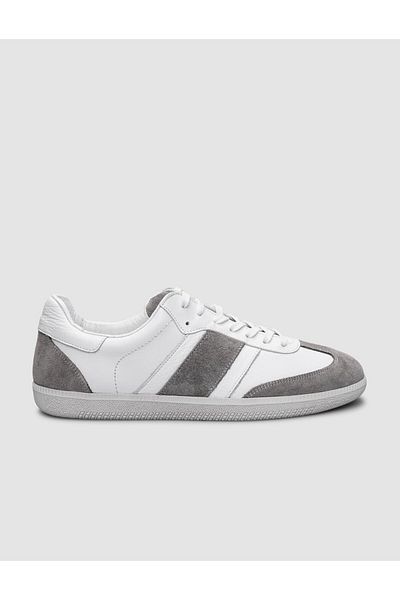 Cabani 100% Genuine Leather White Lace-up Men's Sneaker
