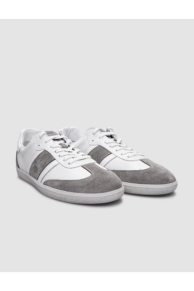 Cabani 100% Genuine Leather White Lace-up Men's Sneaker
