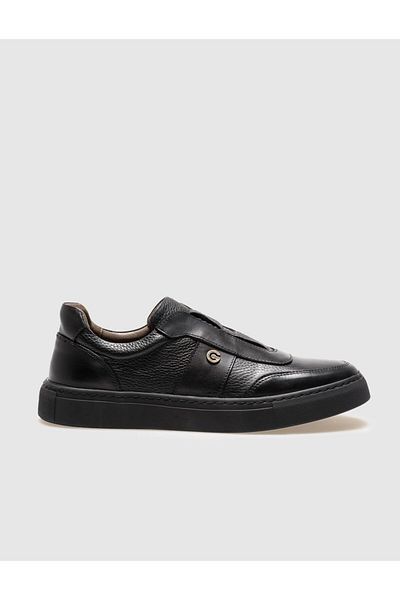 Cabani Pantofi sport negri din piele naturală pentru bărbați