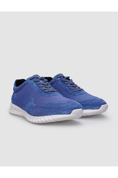 Cabani Men's Sneakers - Knitwear Blue, Lace-up