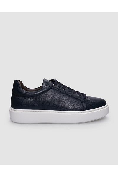 Cabani Pantofi sport pentru bărbați, 100% piele naturală, albastru bleumarin