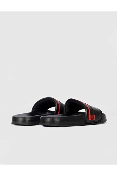 Cabani Ανδρικές Παντόφλες Μαύρο-Κόκκινο