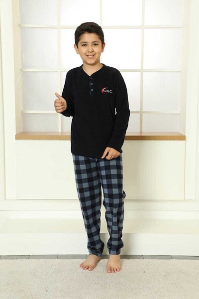 Malven Set de pijamale bleumarin pentru băiat