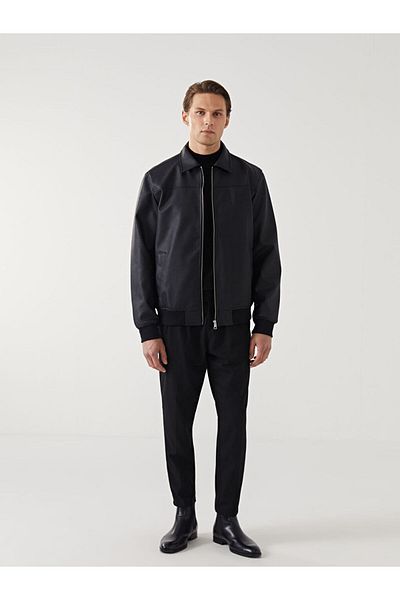 LC Waikiki Ανδρικό λεπτό παλτό LCW Vision Standard Mold Jacket Collar