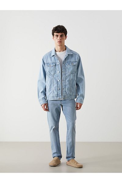 LC Waikiki Jachetă de jeans pentru bărbați, cu potrivire confortabilă