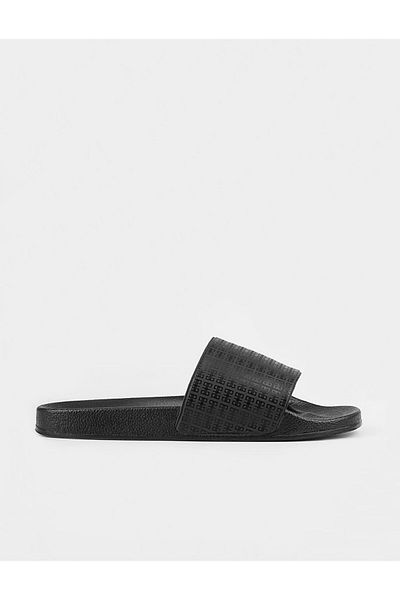 Cabani Vegan Leather Black Men's Slippers
