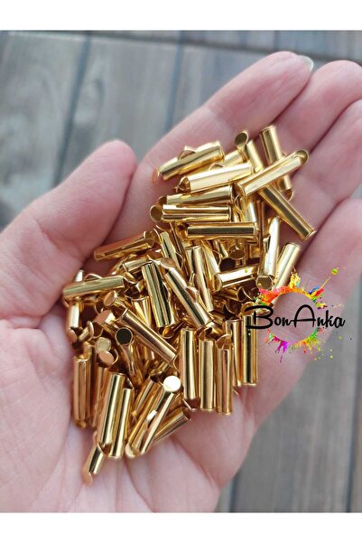 Bonanka (10 Adet) 1,6 cm Gold Renk, Miyuki Kapama, Bağlantı Aparatı, Metal Ka...