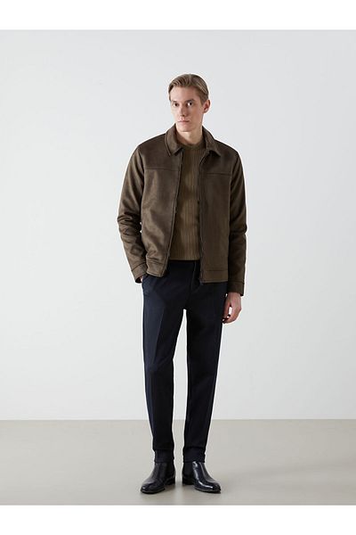 LC Waikiki Ανδρικό παλτό με γιακά σουέτ πουκάμισο LCW Standard Fit