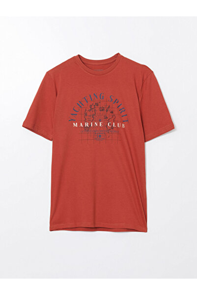 LC Waikiki LCWAIKIKI Classic Crew Neck Short Sleeve Printed Combed Cotton Men...