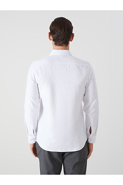 LC Waikiki Чоловіча сорочка Оксфорд з довгим рукавом приталеного крою