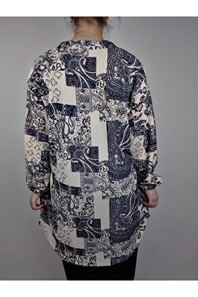 YAŞAR TRİKO Жіноча туніка - кремового кольору, з застібкою на комірі, довгими рукавами на ґудзиках, еластичним поясом на талії та підкачаними штанинами.