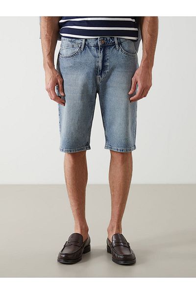 LC Waikiki New Season Standard Fit Men's Jean Shorts - S5Jm06Z8