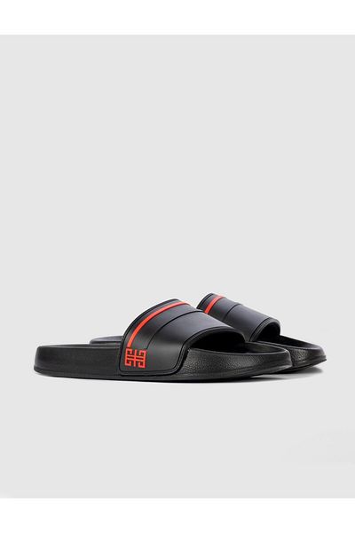 Cabani Men's Slippers Black-Red