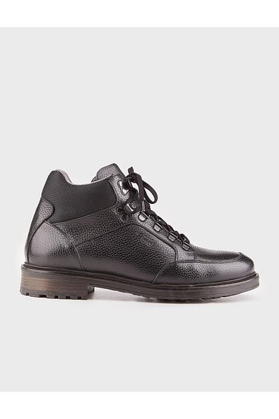 Cabani Genuine Leather Thermo Sole Black Lace-Up Men's Casual Boots