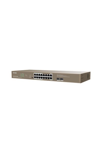 Tenda Ethernet Switch 16ge 2sfp, With 16-port Poe