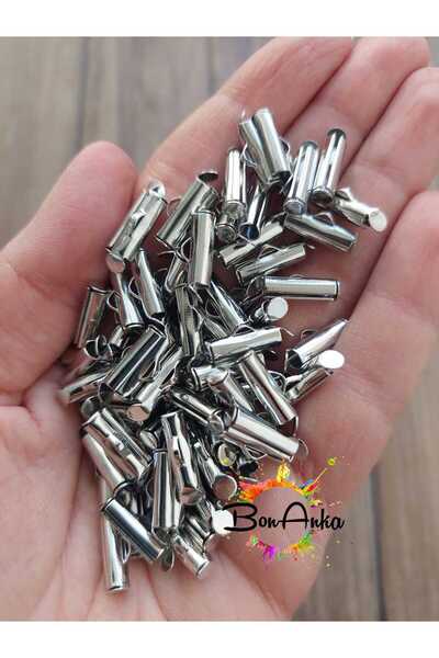 Bonanka (10 Adet) 1,3 cm Gümüş Renk, Miyuki Kapama, Bağlantı Aparatı, Metal K...