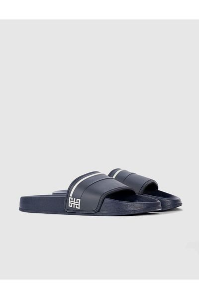 Cabani Gray Navy Blue Men's Slippers